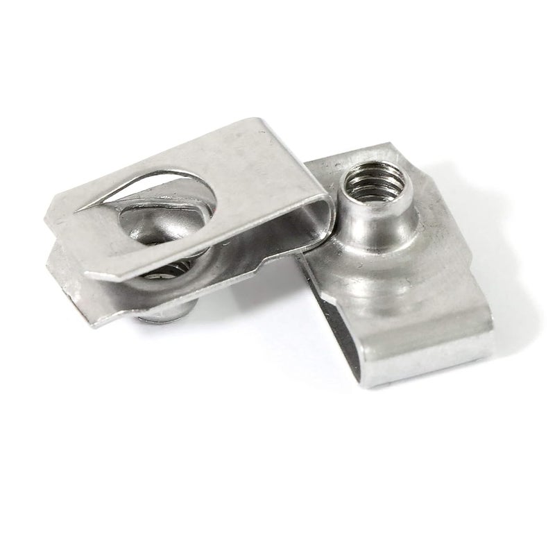 Evecad Store 40 Packs 1/4" - 20 Stainless Steel Regular Extruded U Nuts, U Style Clip-on Nut, U Type Nut, U-nut, U-Type Fasteners - Image 3